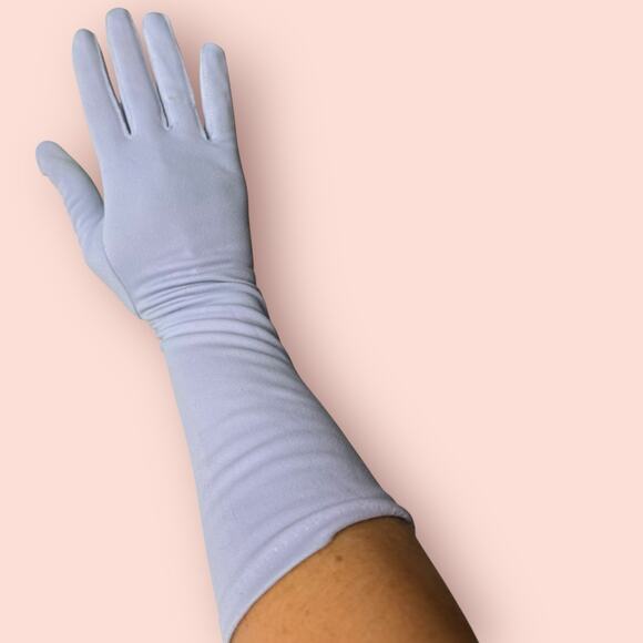 Unbranded Accessories - Vtg Pale Blue Women's Long Opera Gloves Size 6.5 1950s Tea Party Coquette Formal